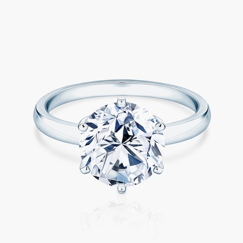 Pierścionek zaręczynowy SAVICKI: białe złoto, diament